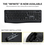 Ensemble clavier et souris sans fil T-WOLF TF-100 2,4G Bluetooth pour ordinateur portable et bureau, TF-100 (Noir)