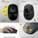 Ensemble clavier et souris sans fil T-WOLF TF-100 2,4G Bluetooth pour ordinateur portable et bureau, TF-100 (Noir)
