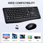 Ensemble clavier et souris sans fil T-WOLF TF-100 2,4G Bluetooth pour ordinateur portable et bureau, TF-100 (Noir)