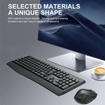Ensemble clavier et souris sans fil T-WOLF TF-100 2,4G Bluetooth pour ordinateur portable et bureau, TF-100 (Noir)