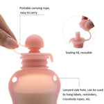 Pochettes réutilisables en silicone pour aliments de bébé, contenants à presser rechargeables, 150 ml Bleu, 150 ml Rose, 150 ml Beige