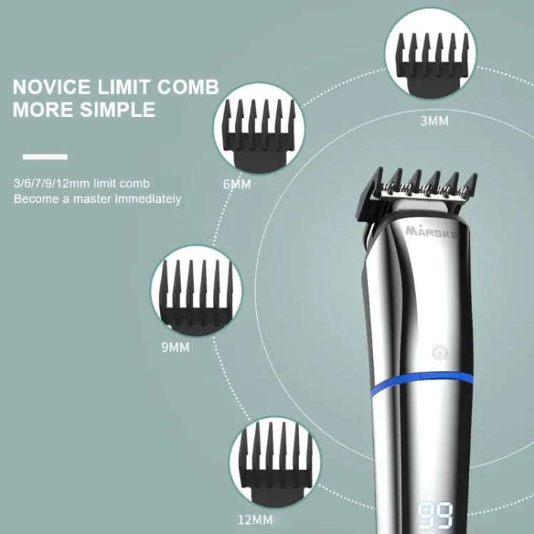 MARSKE Tondeuse à Cheveux 6-en-1 Kit de Toilettage Rasoir Rechargeable pour Sculpture Tondeuse Nez, Prise UE, Prise US