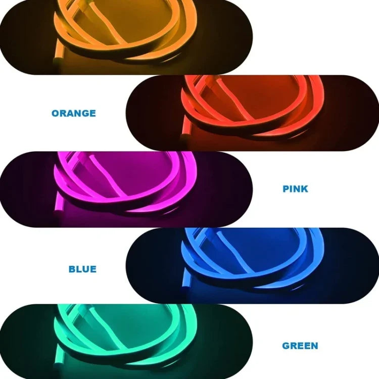 LIXINCORDA bande LED néon silicone souple 2m 5V USB à contrôle tactile, USB contrôle tactile (rose), USB contrôle tactile (blanc chaud), USB contrôle tactile (bleu)