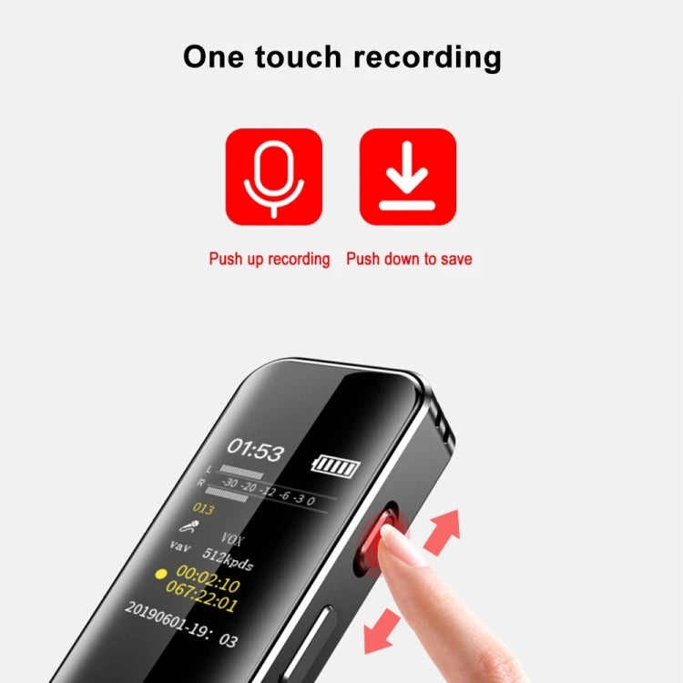 Enregistreur mini intelligent G1 avec écran couleur IPS 0,96 pouce HD et réduction de bruit, 8GB, 16GB, 32GB