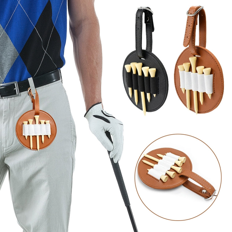 Sac de rangement en cuir pour piquets de golf à suspendre à la taille, extérieur, double face noir, double face marron, simple face noir, simple face marron