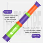 Jouet éducatif scientifique pour enfants télescope radis 8X HD à mise au point rétractable