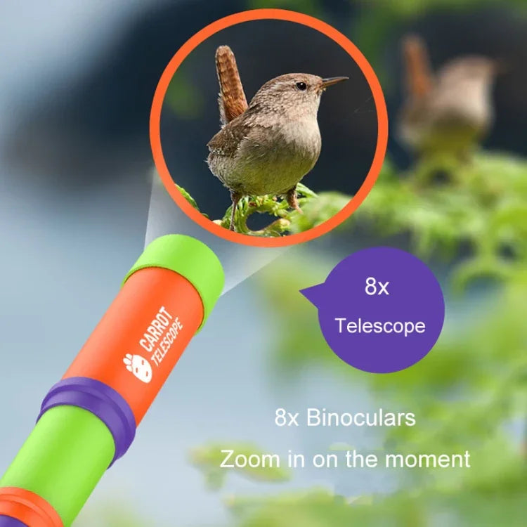 Jouet éducatif scientifique pour enfants télescope radis 8X HD à mise au point rétractable