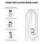 For Intex Swimming Pool Filter Pump Replacement, 1 Hose 2 Clamps, 2 Hoses 4 Clamps, 1 Hose 2 Clamps Blue, 2 Hoses 4 Clamps Blue