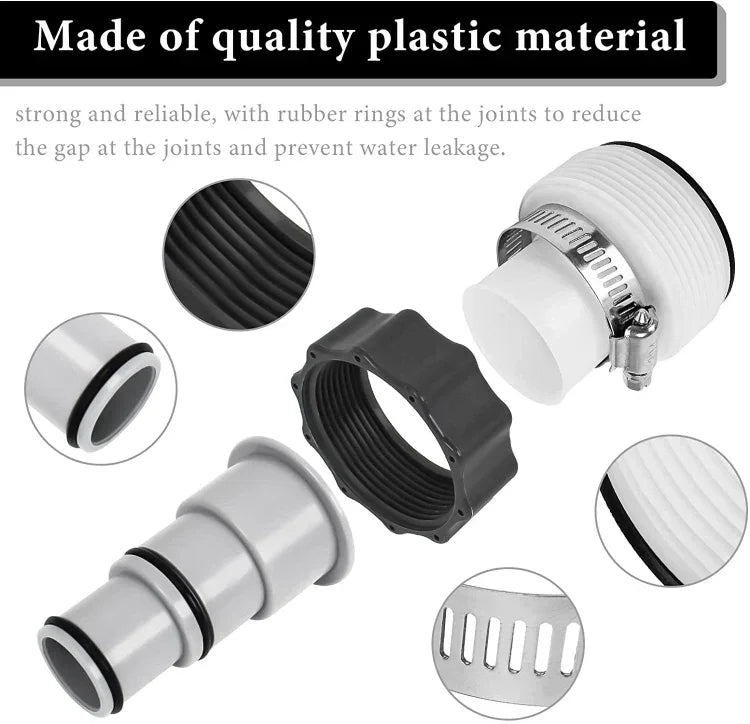 Adaptateur de tuyau pour piscine Intex avec filetage intérieur, ensemble A, ensemble B, 1 adaptateur type A