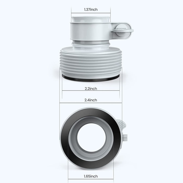 Adaptateur de tuyau type B pour raccords pompe piscine Intex 10722 / 25009, 1 adaptateur type B