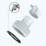 Adaptateur de tuyau type B pour raccords pompe piscine Intex 10722 / 25009, 1 adaptateur type B