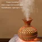 Diffuseur d'aromathérapie lumineux LED, petite vase domestique, humidificateur silencieux, diffuseur d'aromathérapie 2 en 1