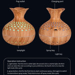 Diffuseur d'aromathérapie lumineux LED, petite vase domestique, humidificateur silencieux, diffuseur d'aromathérapie 2 en 1