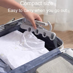 Cintre pliable à 5 trous, crochets portables pour vêtements de voyage