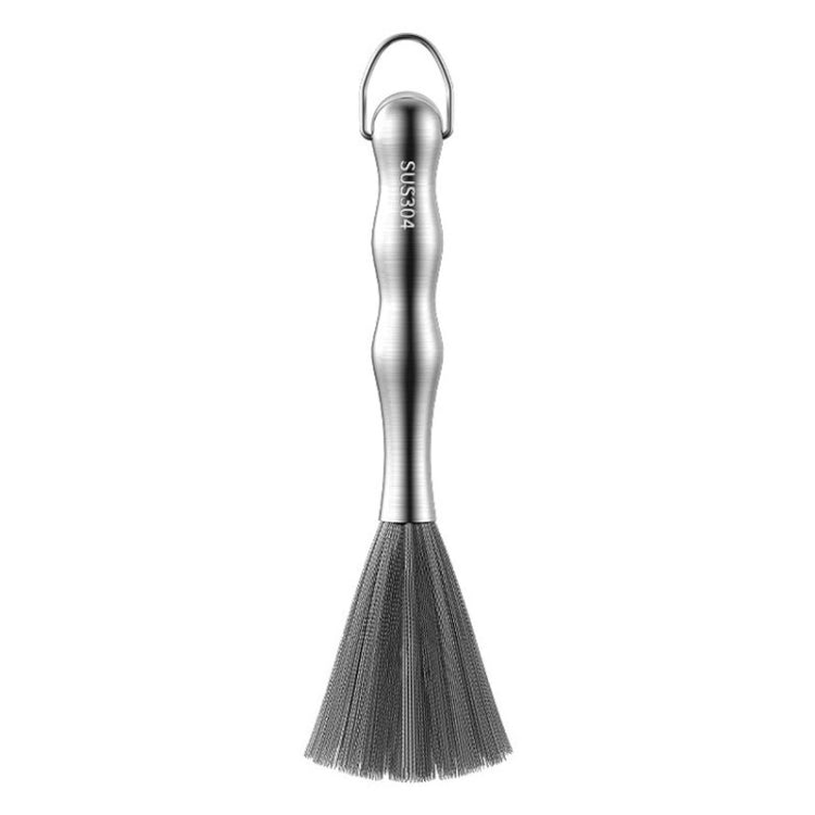 Brosse à vaisselle en fil d'acier épaissi et allongé 304, brosse de nettoyage en acier inoxydable pour cuisine, 25,5 cm