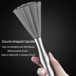 Brosse à vaisselle en fil d'acier épaissi et allongé 304, brosse de nettoyage en acier inoxydable pour cuisine, 25,5 cm