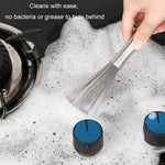Brosse à vaisselle en fil d'acier épaissi et allongé 304, brosse de nettoyage en acier inoxydable pour cuisine, 25,5 cm