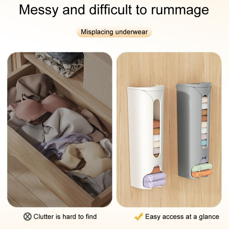 Organisateur de sous-vêtements mural sans perforation Support de rangement pour chaussettes domestique