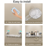 Étagère de salle de bain sans perforation à ventouse, support de rangement mural pour toilettes domestiques