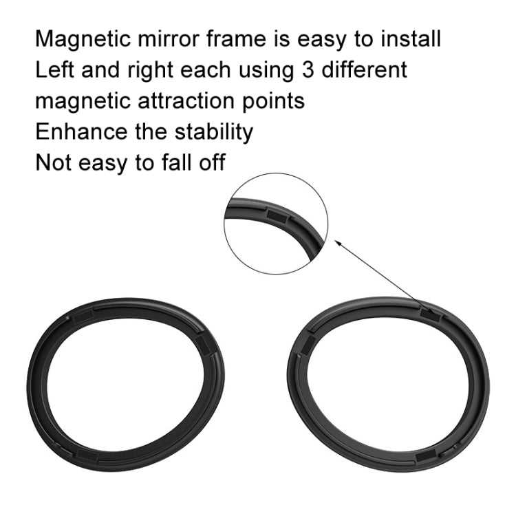 Pour Apple Vision Pro Cadre magnétique Lunettes VR Accessoires intelligents, Cadre simple, Cadre indice de réfraction 1.56 + lentille 200 degrés, Cadre indice de réfraction 1.61 + lentille 300 degrés, Cadre indice de réfraction 1.67 + lentille 400 degrés