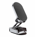 D11 Magnetic Folding Car Phone Holder Rotatable Dashboard Stick-On Navigation Stand, Black Frosted, Silver Frosted