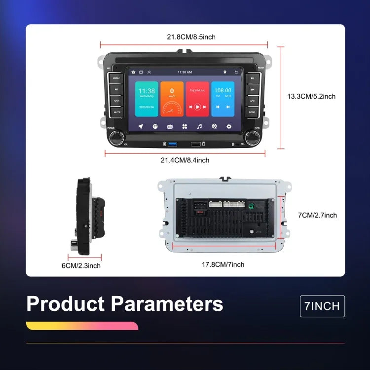 Pour Volkswagen/Skoda Lecteur 1+32G Grand Écran Carplay Navigation Android Caméra de Recul Machine Intégrée, 1+32G