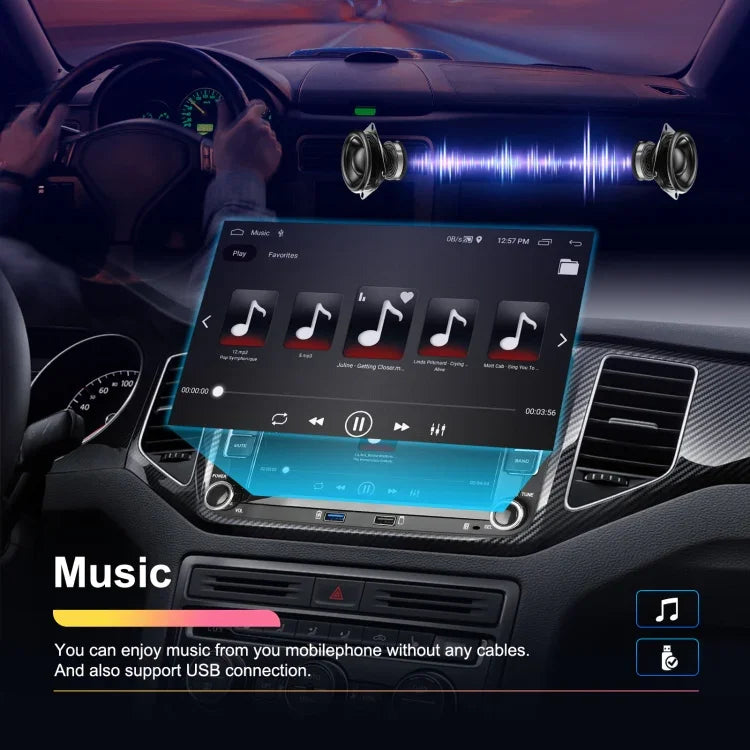 Pour Volkswagen/Skoda Lecteur 1+32G Grand Écran Carplay Navigation Android Caméra de Recul Machine Intégrée, 1+32G