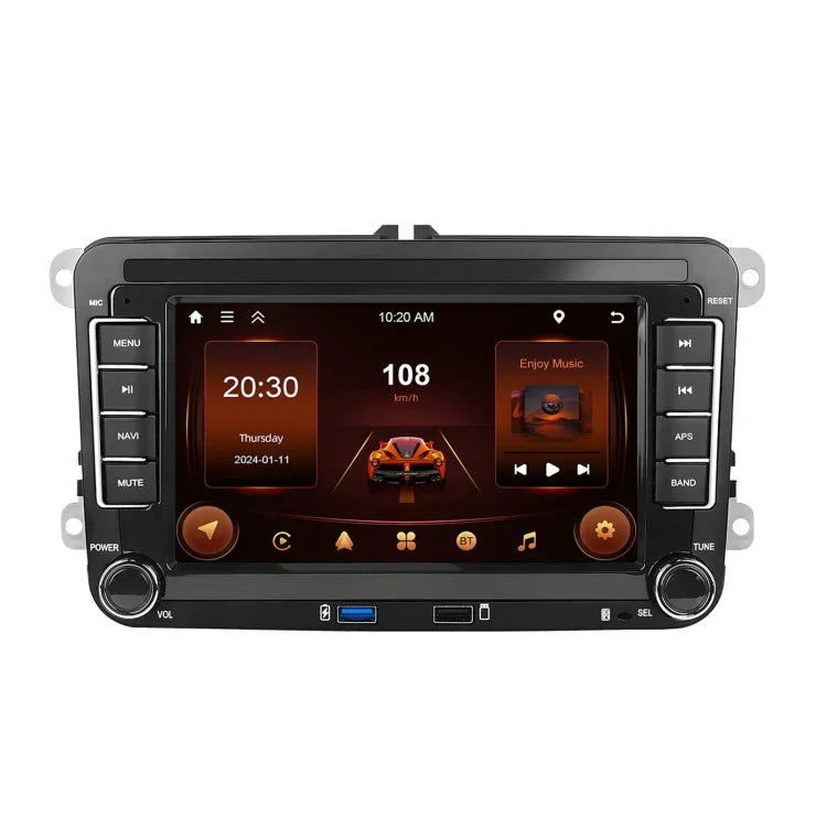 Pour Volkswagen/Skoda 2+64G Lecteur grand écran Carplay Android Navigation Caméra de recul intégrée, 2+64G