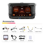 Pour Volkswagen/Skoda 2+64G Lecteur grand écran Carplay Android Navigation Caméra de recul intégrée, 2+64G