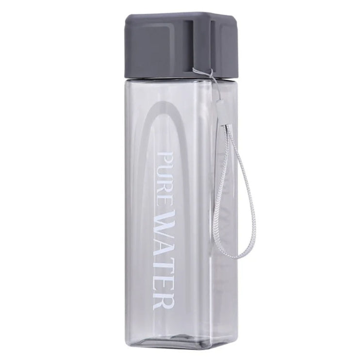 Tasse carrée simple, portable, étanche, en plastique, pour le sport et le camping, 500 ml