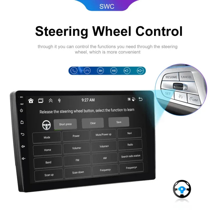 Lecteur Bluetooth de voiture à grand écran HD universel Android 6+128G, machine intégrée de navigation GPS Android, 7 pouces, 9 pouces, 10,1 pouces