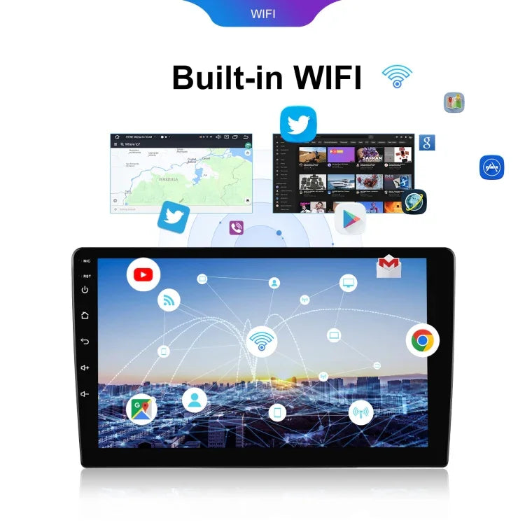 Lecteur Bluetooth de voiture à grand écran HD universel Android 6+128G, machine intégrée de navigation GPS Android, 7 pouces, 9 pouces, 10,1 pouces