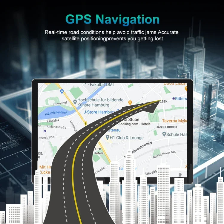 Écran de navigation Android 13,1 pouces 4+64G avec APK cartographique universel / Carplay / Image de recul, 13,1 pouces