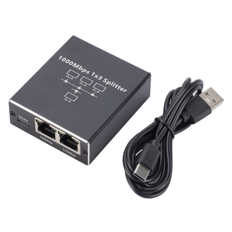 Répartiteur réseau Gigabit Partageur réseau RJ45 Répartiteur câble réseau, 1 vers 3, 1 vers 4