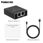 Répartiteur réseau Gigabit Partageur réseau RJ45 Répartiteur câble réseau, 1 vers 3, 1 vers 4
