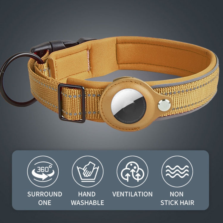 Pour collier de chien AirTag 2e génération / AirTag 1re génération Doublure en néoprène réfléchissante, tailles S, M, L, XL