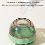 Gel douche rechargeable en capsules pour le bain des chats et des chiens, avec brosse de massage.