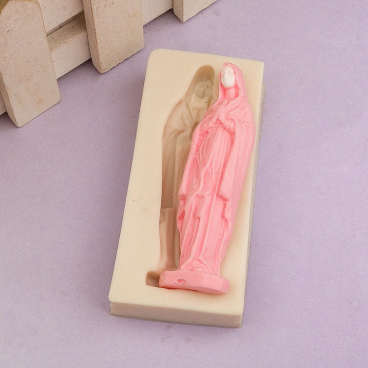 Moule en silicone Vierge Marie pour gâteaux en fondant, moule à chocolat ou pâte à modeler, outil de pâtisserie.