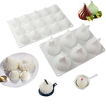 Moule à gâteau en mousse tourbillonnante en chocolat, moule en silicone en forme d'oignon pour dessert français, GT-105 simple, GT-106 à 6 cavités, GT-9 à 15 cavités