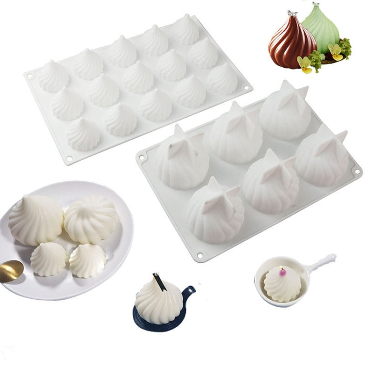 Moule à gâteau en mousse tourbillonnante en chocolat, moule en silicone en forme d'oignon pour dessert français, GT-105 simple, GT-106 à 6 cavités, GT-9 à 15 cavités