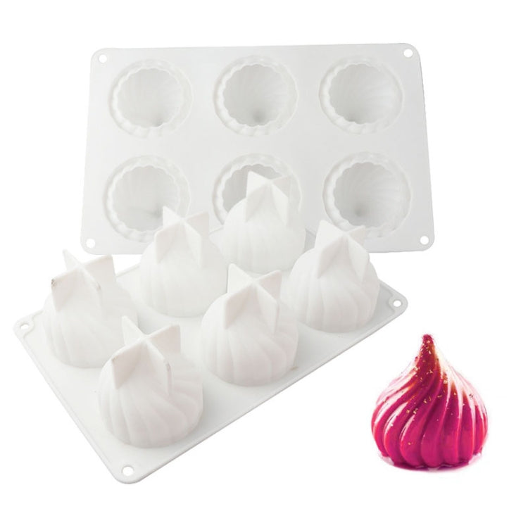 Moule à gâteau en mousse tourbillonnante en chocolat, moule en silicone en forme d'oignon pour dessert français, GT-105 simple, GT-106 à 6 cavités, GT-9 à 15 cavités