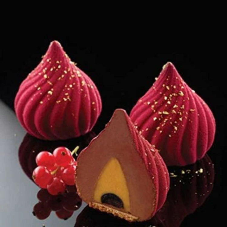 Moule à gâteau en mousse tourbillonnante en chocolat, moule en silicone en forme d'oignon pour dessert français, GT-105 simple, GT-106 à 6 cavités, GT-9 à 15 cavités