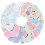 2 bavoirs double face imperméables pour nouveau-né, en gaze de coton à six couches, bavoir en forme de fleur, rose cèdre