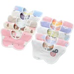 2 bavoirs double face imperméables pour nouveau-né, en gaze de coton à six couches, bavoir en forme de fleur, rose cèdre