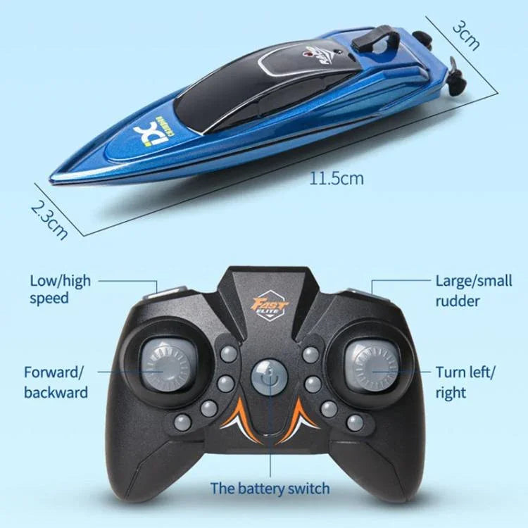 Mini bateau télécommandé 2,4 GHz pour enfants, sous-marin électrique pour jouer dans l'eau en été, jouet pour garçons