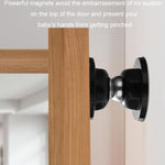 Butoir de porte anti-collision silencieux, magnétique puissant, en silicone, sans perçage, transparent, noir, blanc