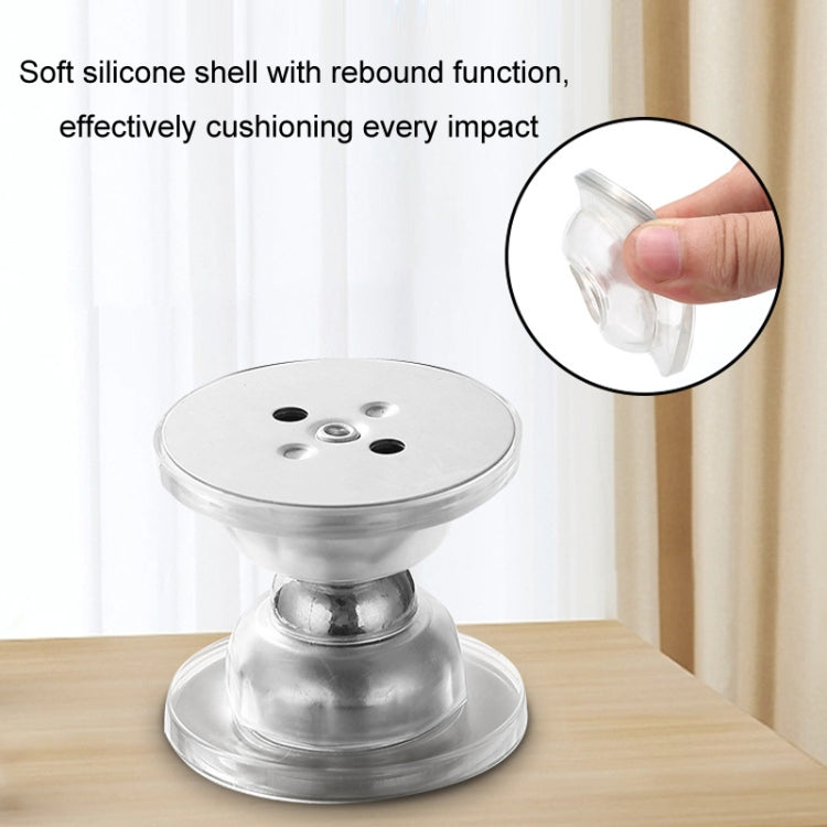 Butoir de porte anti-collision silencieux, magnétique puissant, en silicone, sans perçage, transparent, noir, blanc
