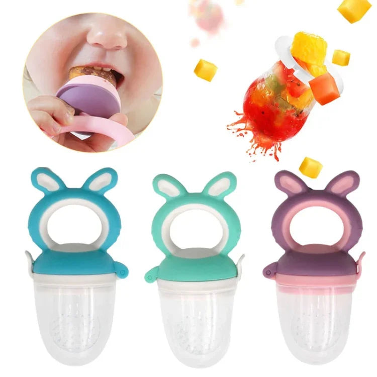 Tétine de bébé Distributeur auxiliaire de fruits et légumes Tétines de biberon pour bébé, Grand bleu, Bleu moyen, Petit bleu, Grand vert, Vert moyen, Petit vert, Grand violet, Violet moyen, Petit violet