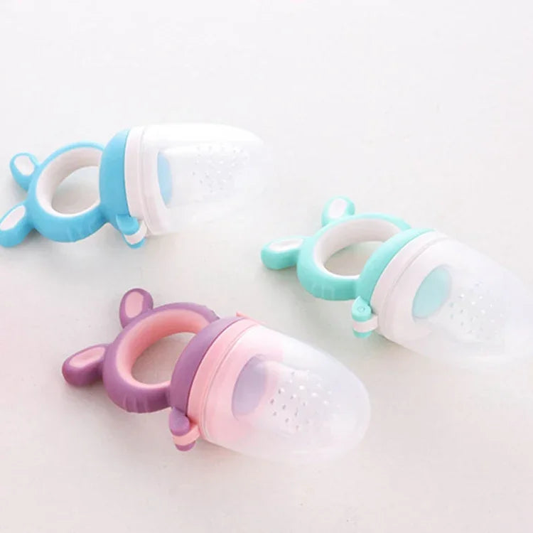 Tétine de bébé Distributeur auxiliaire de fruits et légumes Tétines de biberon pour bébé, Grand bleu, Bleu moyen, Petit bleu, Grand vert, Vert moyen, Petit vert, Grand violet, Violet moyen, Petit violet