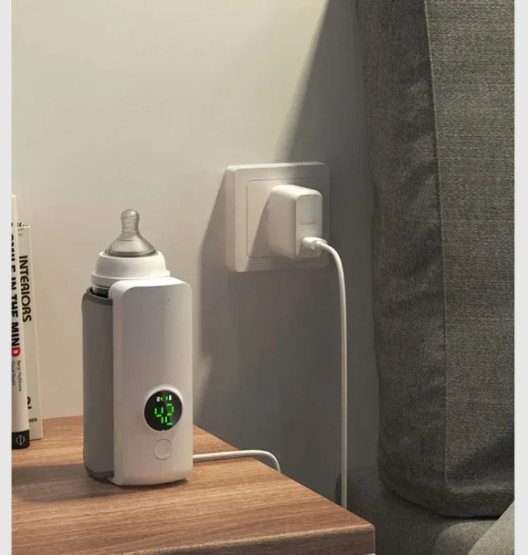 Chauffe-biberon 18W 6000mAh avec affichage numérique et 6 niveaux de réglage de la température, NNQ-2